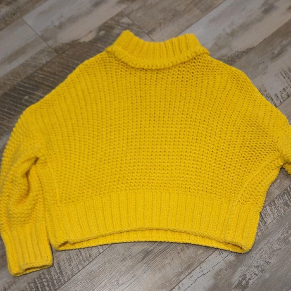 Free People Vibrant Yellow Cowl Neck Sweater - Picture 6 of 11